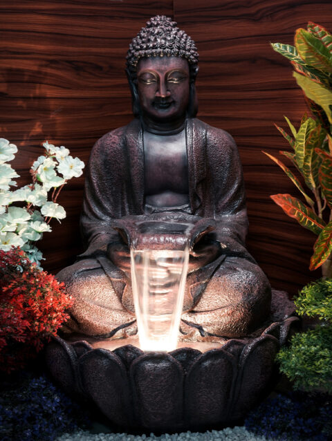 Antique Lotus Buddha Water Fountain